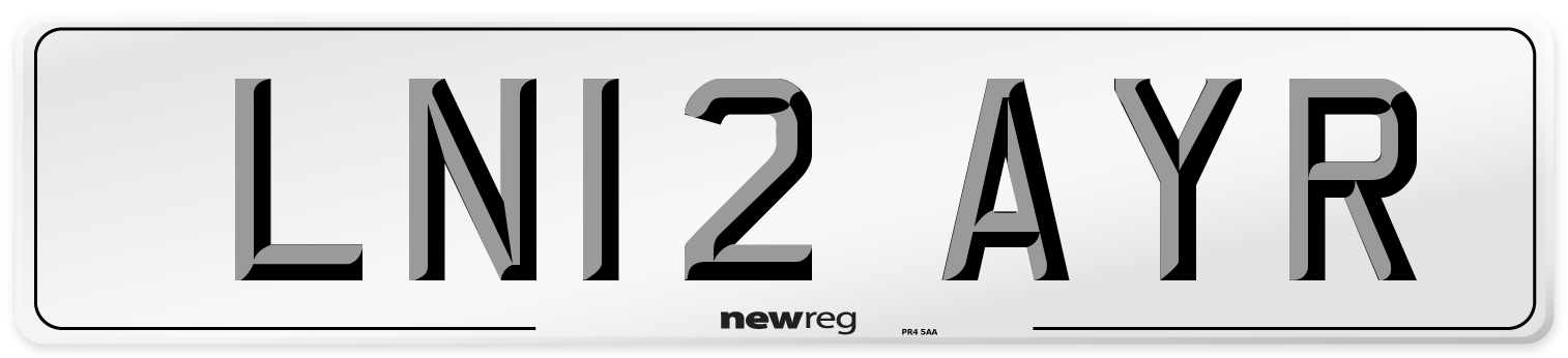 LN12 AYR Number Plate from New Reg
